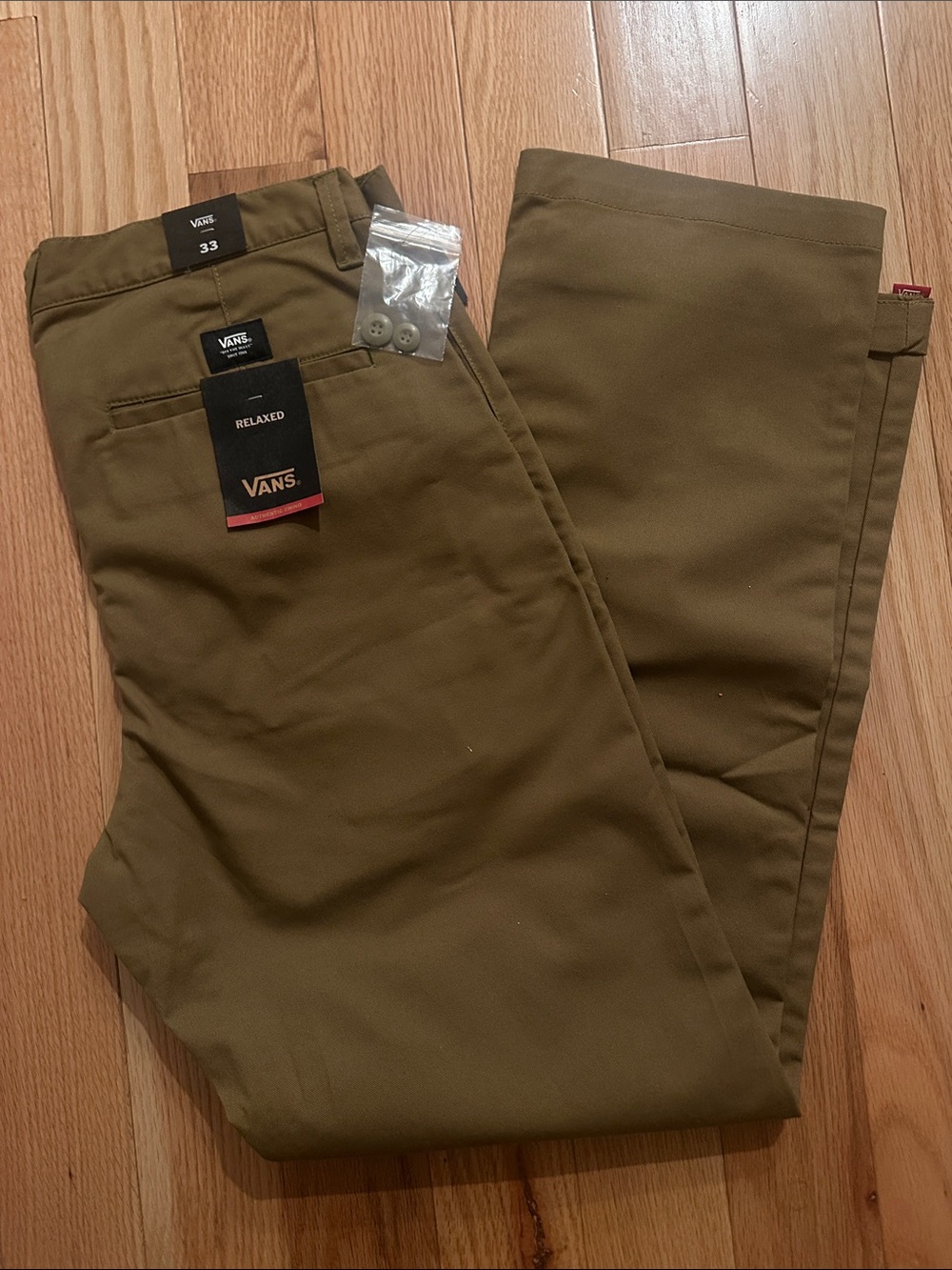 Vans Relaxed Mens Chino khaki NWT-33